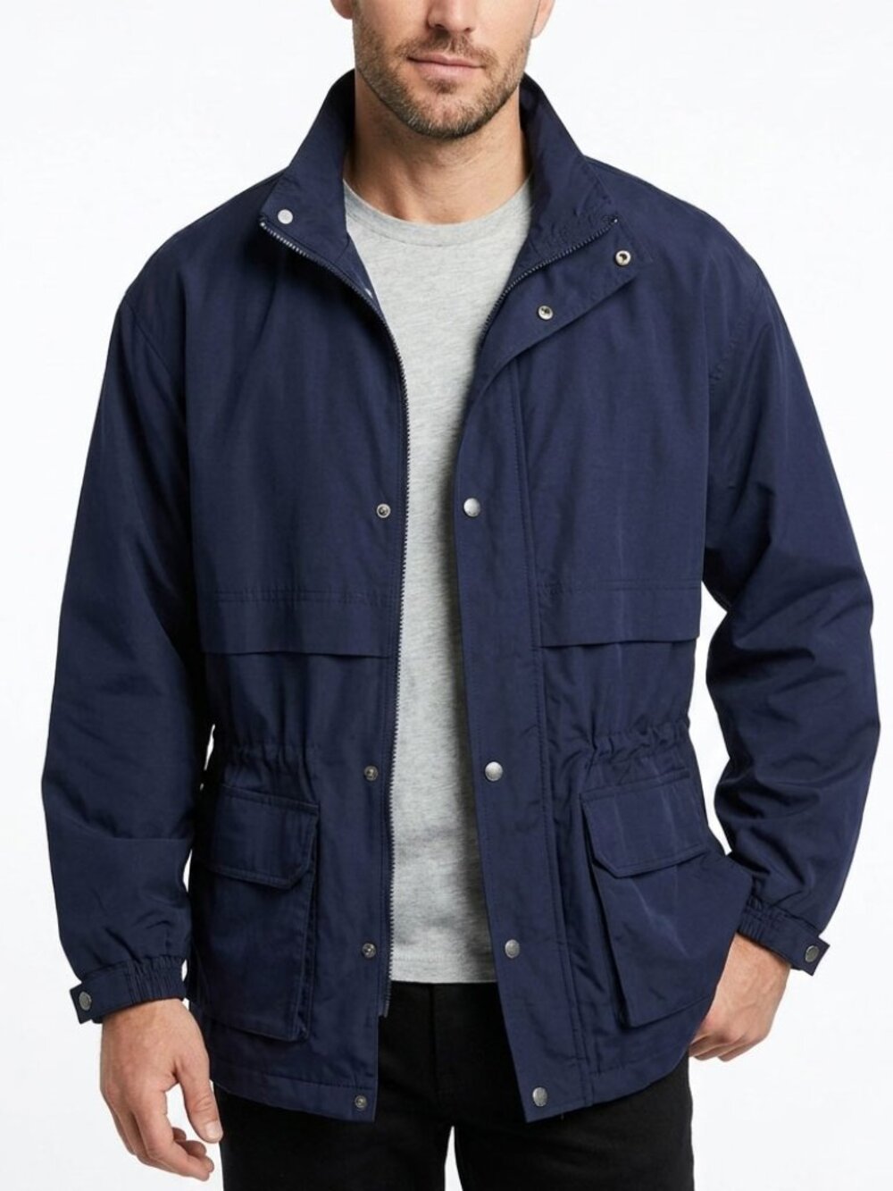 Vintage Wind River Outfitting Co Jacket Men's Utility Fishing Coat Lined Zip